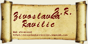 Živoslavka Ravilić vizit kartica